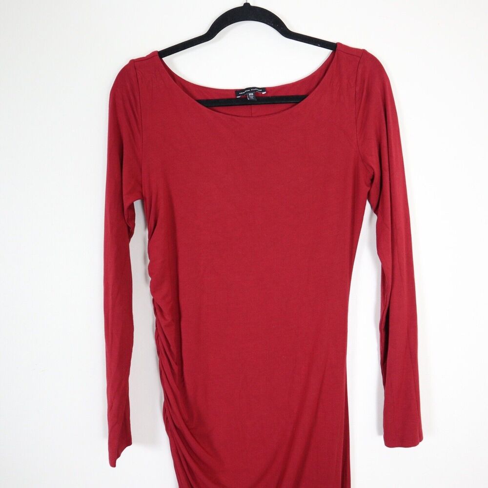 Universal Standard Size 6/8 Simone Ruched Bamboo Jersey Maxi Dress Red - Picture 3 of 12